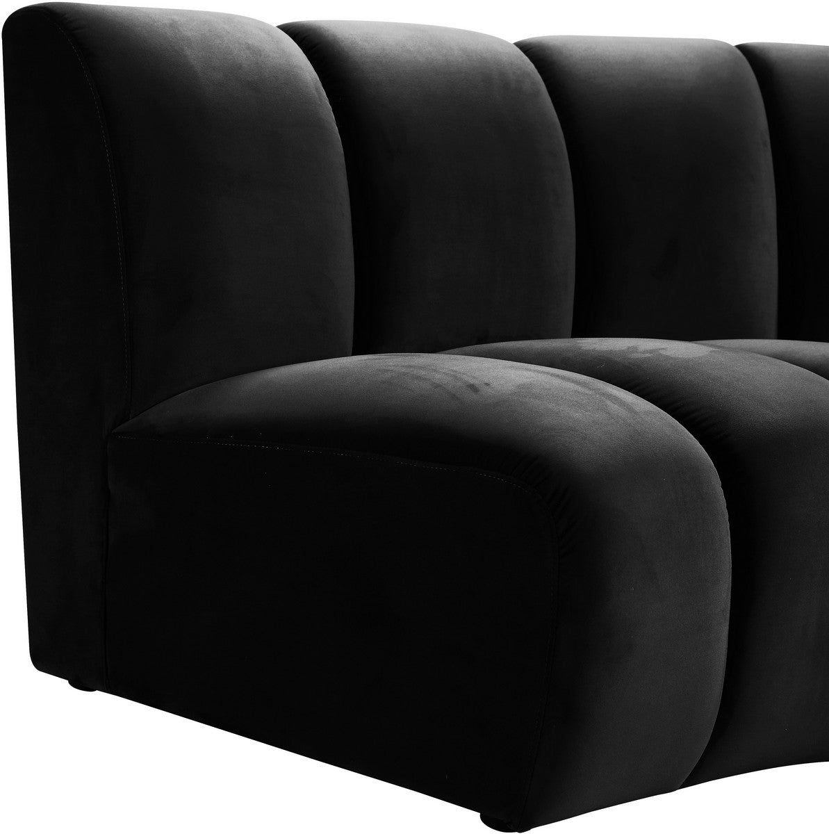 Meridian Furniture Infinity Black Velvet 12pc. Modular Sectional