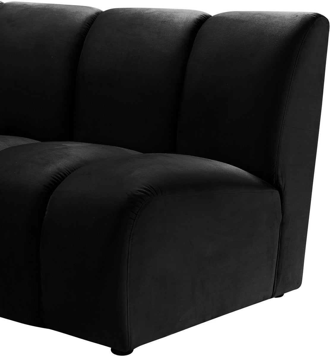 Meridian Furniture Infinity Black Velvet 2pc. Modular Sectional