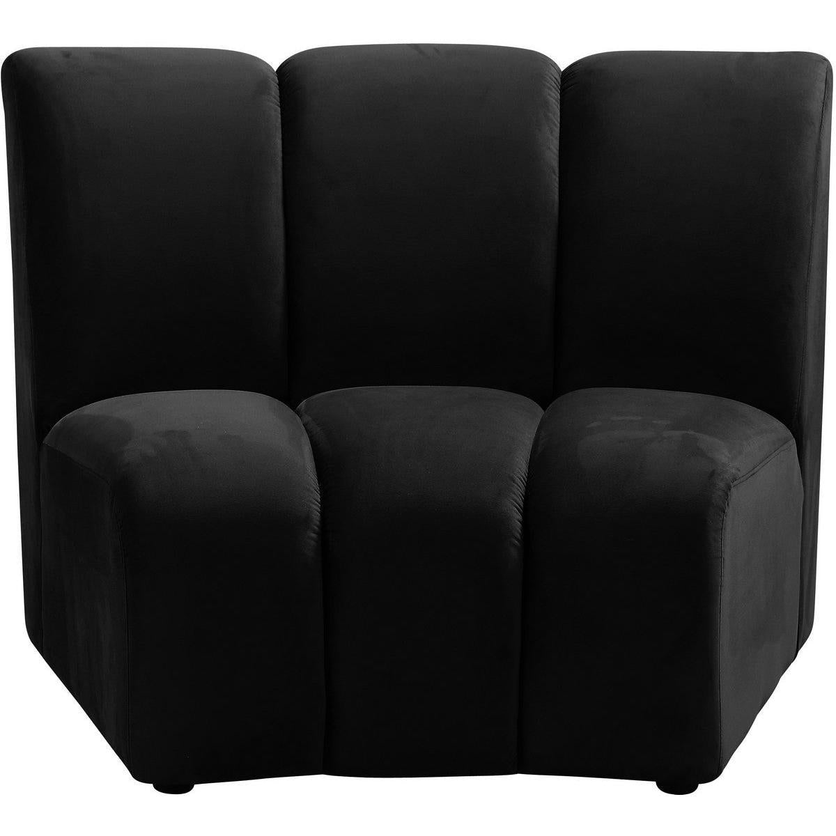 Meridian Furniture Infinity Black Velvet Modular ChairMeridian Furniture - Modular Chair - Minimal And Modern - 1