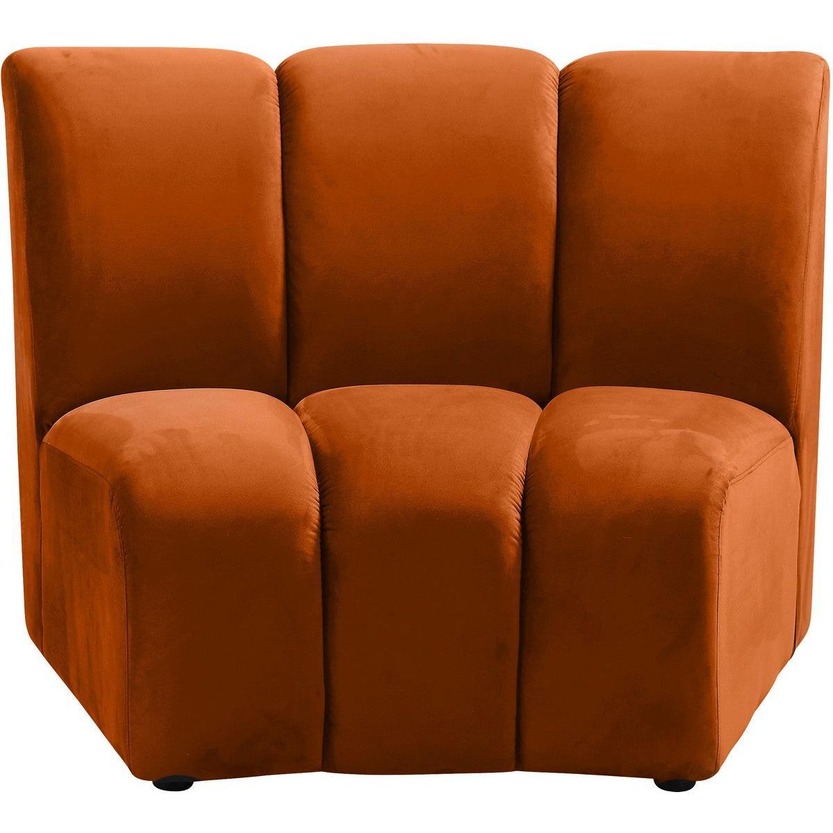 Meridian Furniture Infinity Cognac Velvet Modular ChairMeridian Furniture - Modular Chair - Minimal And Modern - 1