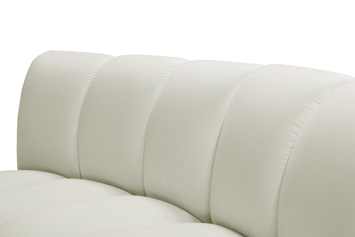 Meridian Furniture Infinity Cream Velvet 12pc. Modular Sectional