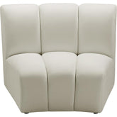 Meridian Furniture Infinity Cream Velvet Modular ChairMeridian Furniture - Modular Chair - Minimal And Modern - 1