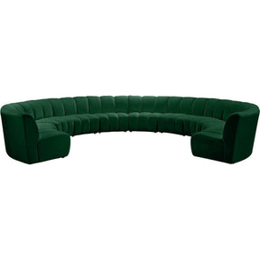 Meridian Furniture Infinity Green Velvet 10pc. Modular SectionalMeridian Furniture - 10pc. Modular Sectional - Minimal And Modern - 1
