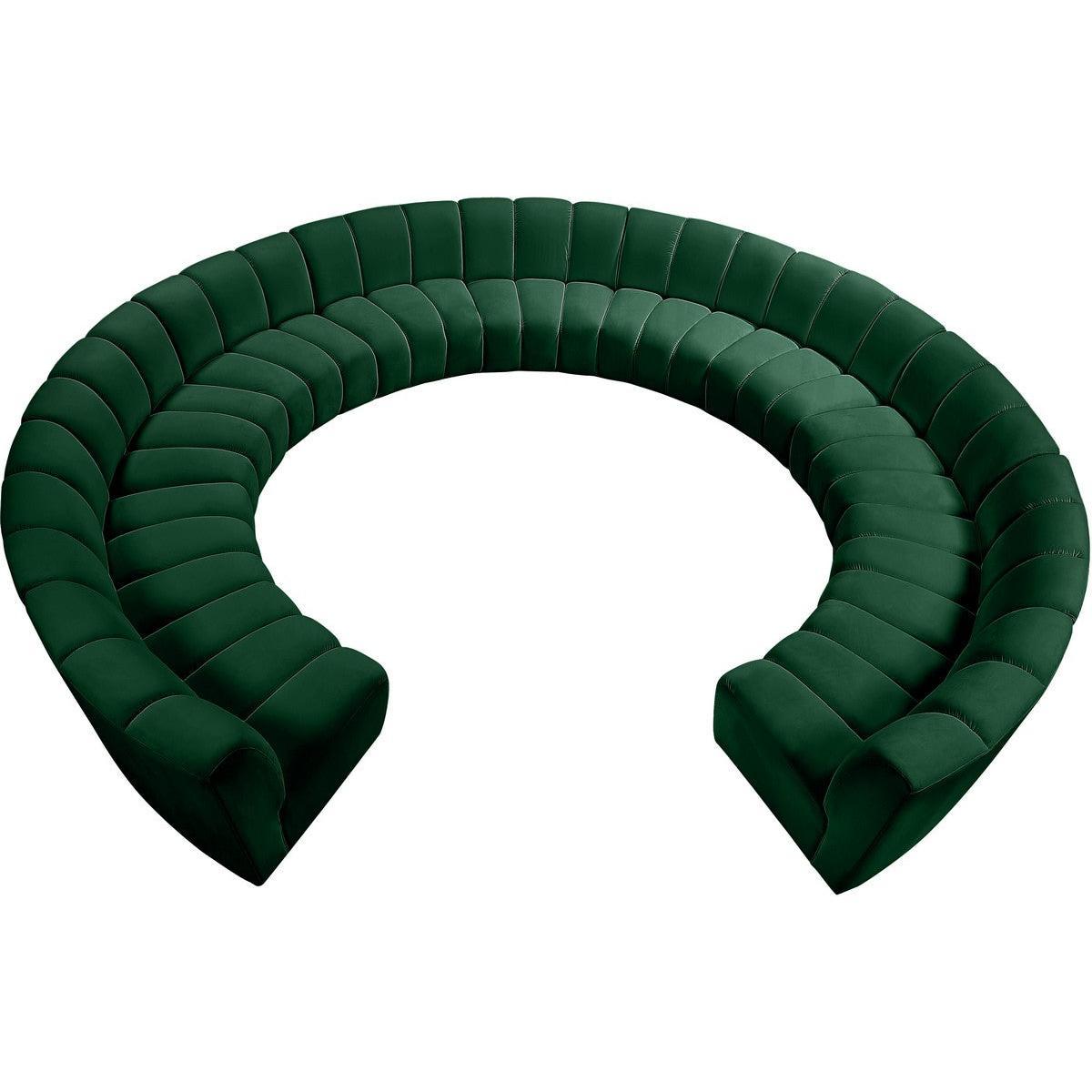 Meridian Furniture Infinity Green Velvet 11pc. Modular SectionalMeridian Furniture - 11pc. Modular Sectional - Minimal And Modern - 1