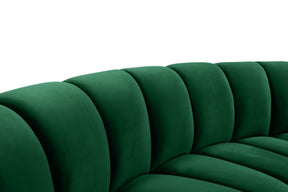 Meridian Furniture Infinity Green Velvet 11pc. Modular Sectional