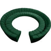Meridian Furniture Infinity Green Velvet 12pc. Modular SectionalMeridian Furniture - 12pc. Modular Sectional - Minimal And Modern - 1