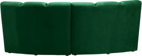 Meridian Furniture Infinity Green Velvet 2pc. Modular Sectional