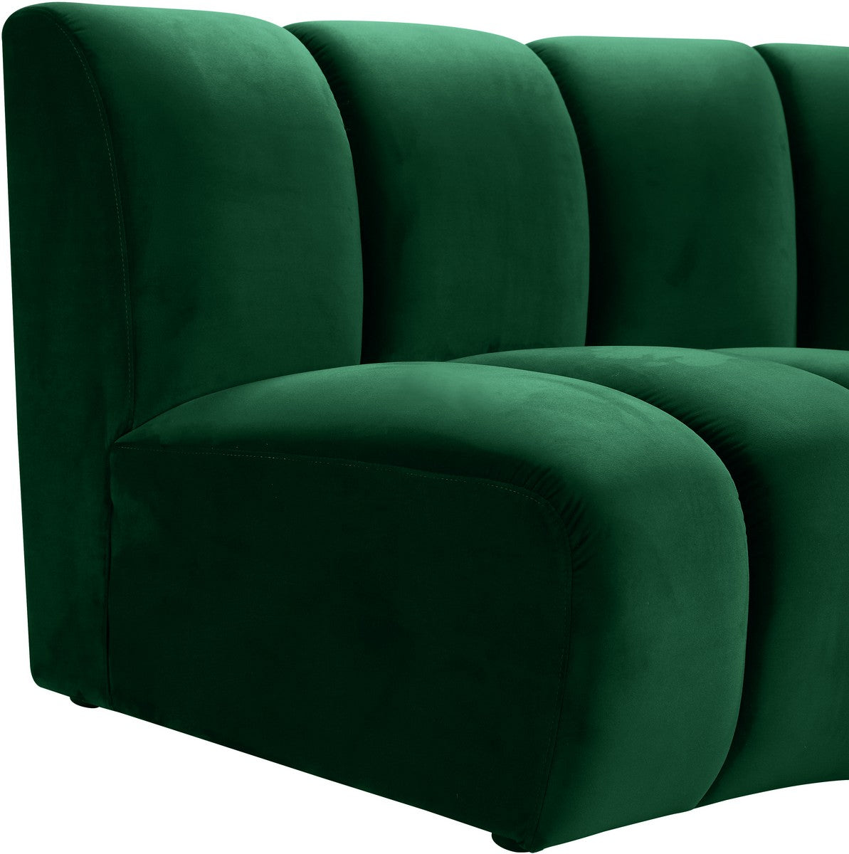 Meridian Furniture Infinity Green Velvet 4pc. Modular Sectional