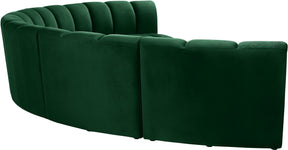 Meridian Furniture Infinity Green Velvet 6pc. Modular Sectional