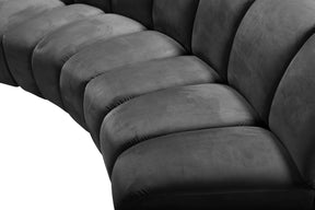 Meridian Furniture Infinity Grey Velvet 10pc. Modular Sectional