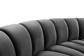 Meridian Furniture Infinity Grey Velvet 9pc. Modular Sectional