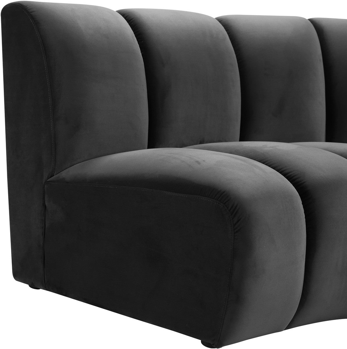 Meridian Furniture Infinity Grey Velvet Modular Chair