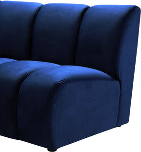 Meridian Furniture Infinity Navy Velvet 2pc. Modular Sectional