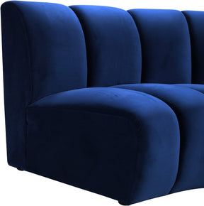 Meridian Furniture Infinity Navy Velvet 2pc. Modular Sectional
