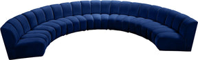 Meridian Furniture Infinity Navy Velvet 7pc. Modular Sectional