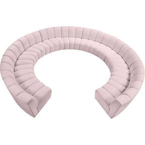 Meridian Furniture Infinity Pink Velvet 11pc. Modular SectionalMeridian Furniture - 11pc. Modular Sectional - Minimal And Modern - 1