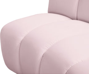Meridian Furniture Infinity Pink Velvet 3pc. Modular Sectional