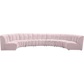 Meridian Furniture Infinity Pink Velvet 7pc. Modular SectionalMeridian Furniture - 7pc. Modular Sectional - Minimal And Modern - 1