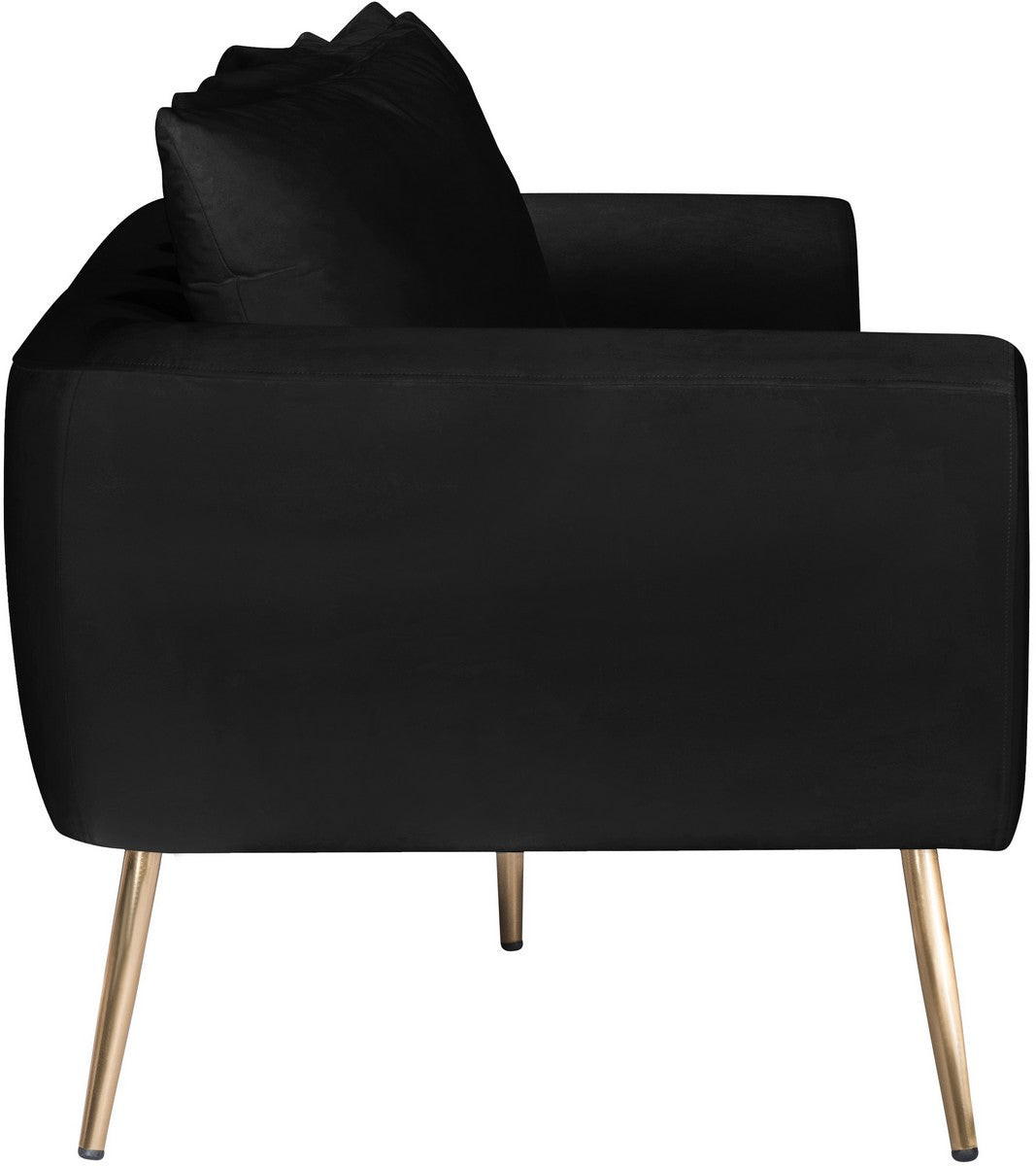 Meridian Furniture Quinn Black Velvet Sofa