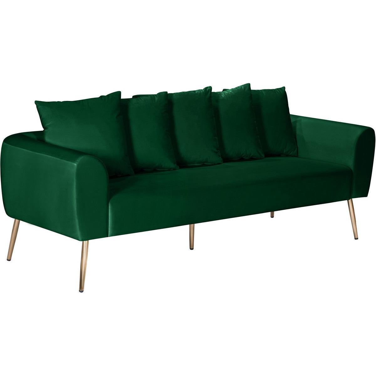 Meridian Furniture Quinn Green Velvet SofaMeridian Furniture - Sofa - Minimal And Modern - 1