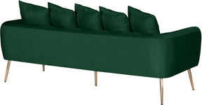 Meridian Furniture Quinn Green Velvet Sofa