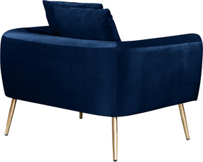 Meridian Furniture Quinn Navy Velvet Chair
