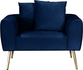 Meridian Furniture Quinn Navy Velvet Chair