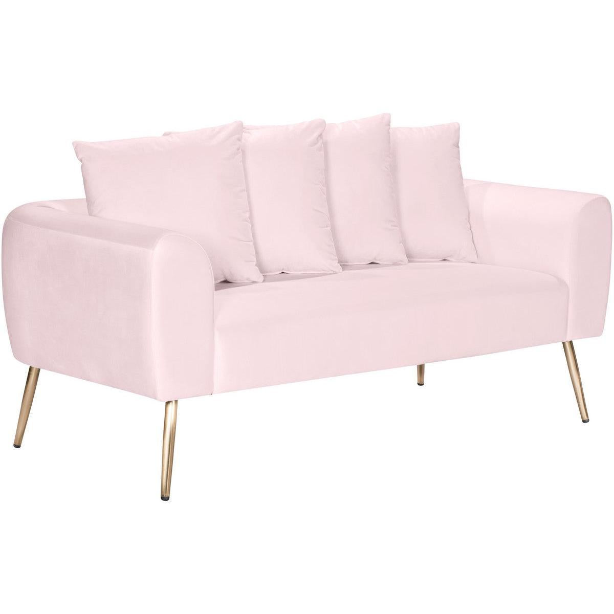 Meridian Furniture Quinn Pink Velvet LoveseatMeridian Furniture - Loveseat - Minimal And Modern - 1