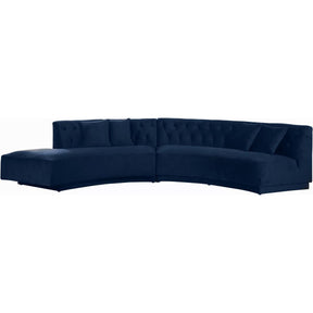 Meridian Furniture Kenzi Navy Velvet 2pc. SectionalMeridian Furniture - 2pc. Sectional - Minimal And Modern - 1