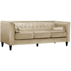 Meridian Furniture Taylor Beige Velvet SofaMeridian Furniture - Sofa - Minimal And Modern - 1