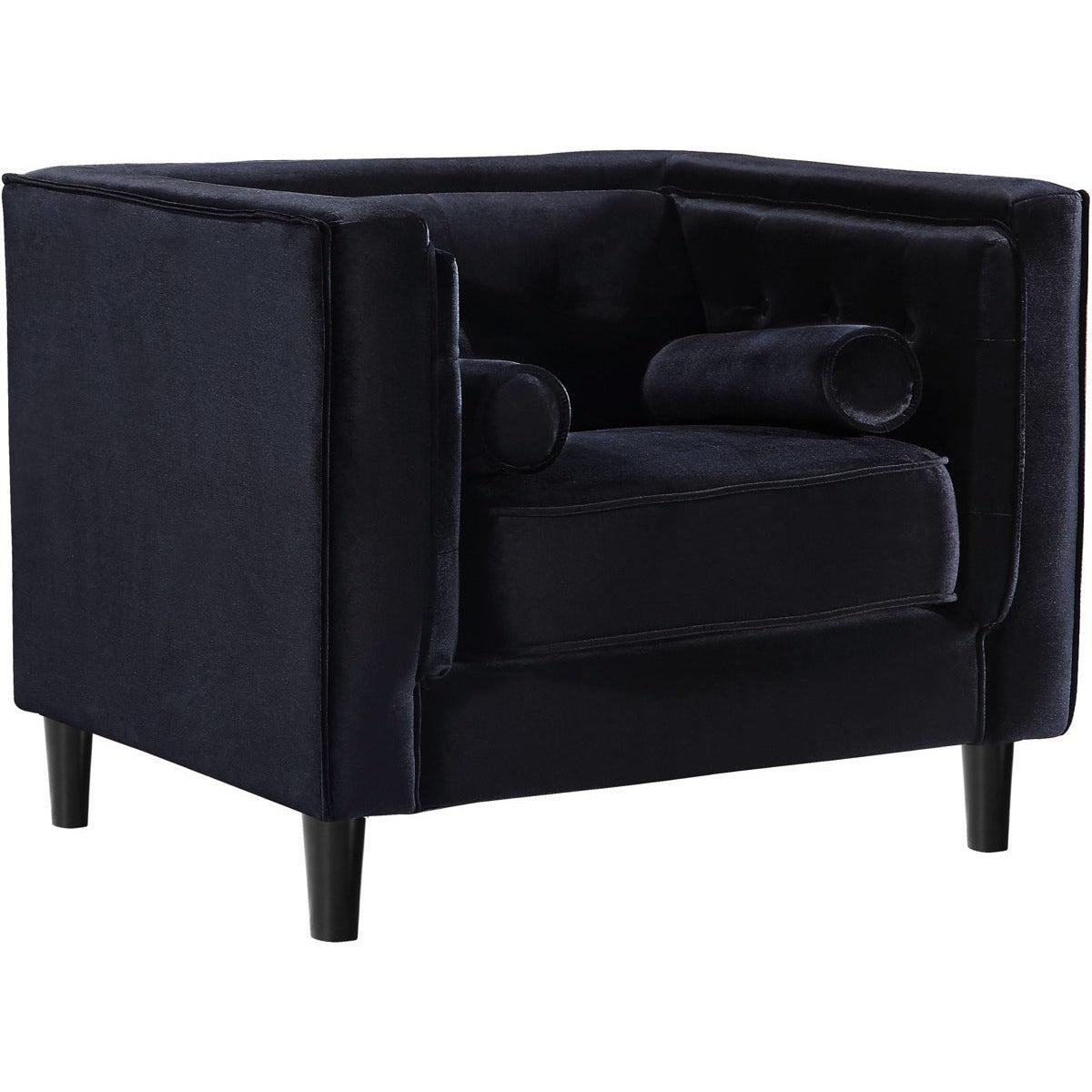 Meridian Furniture Taylor Black Velvet ChairMeridian Furniture - Chair - Minimal And Modern - 1