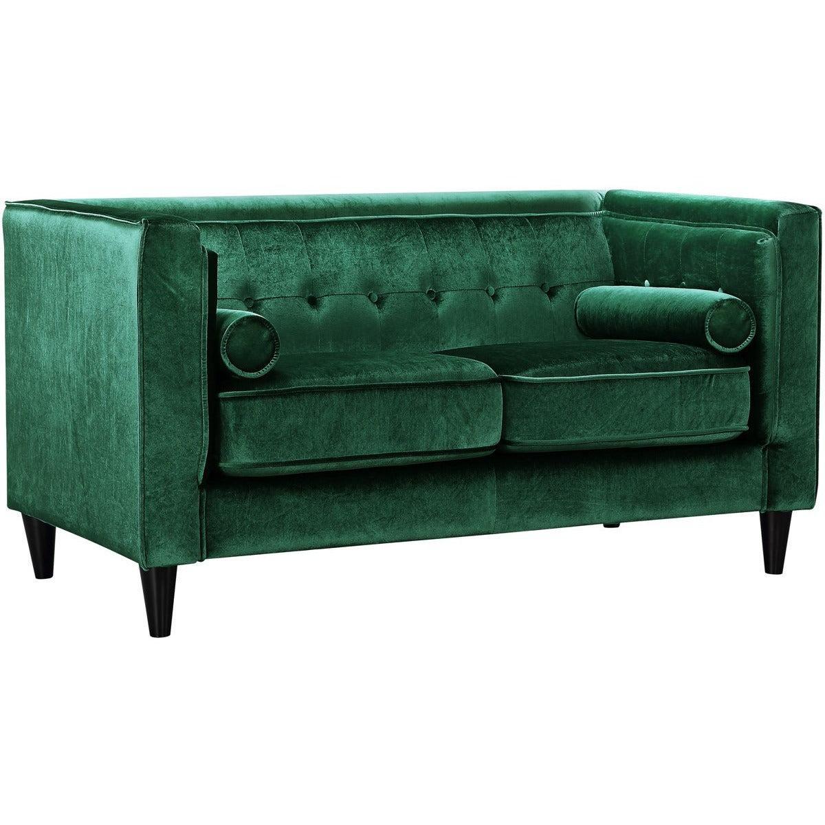 Meridian Furniture Taylor Green Velvet LoveseatMeridian Furniture - Loveseat - Minimal And Modern - 1
