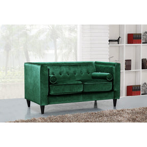 Meridian Furniture Taylor Green Velvet Loveseat-Minimal & Modern