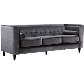 Meridian Furniture Taylor Grey Velvet SofaMeridian Furniture - Sofa - Minimal And Modern - 1