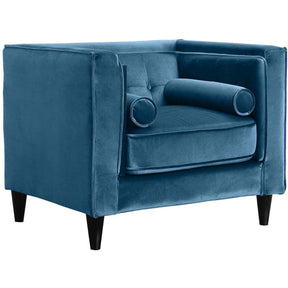 Meridian Furniture Taylor Light Blue Velvet ChairMeridian Furniture - Chair - Minimal And Modern - 1