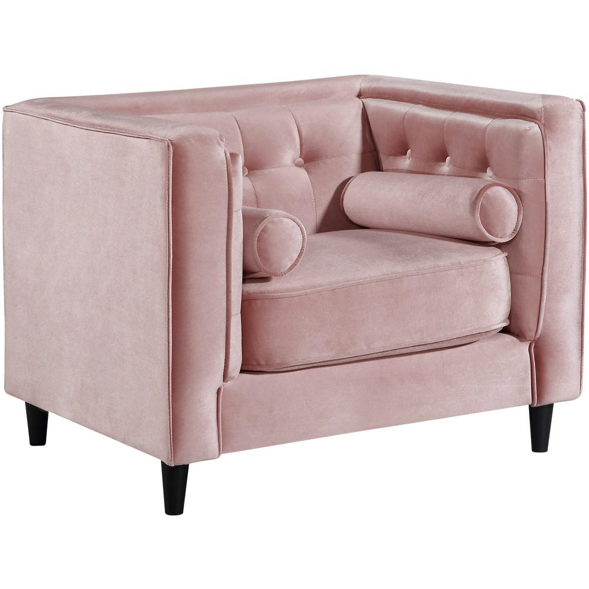 Meridian Furniture Taylor Pink Velvet ChairMeridian Furniture - Chair - Minimal And Modern - 1