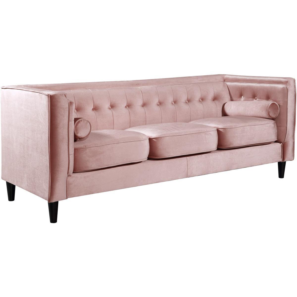 Meridian Furniture Taylor Pink Velvet SofaMeridian Furniture - Sofa - Minimal And Modern - 1