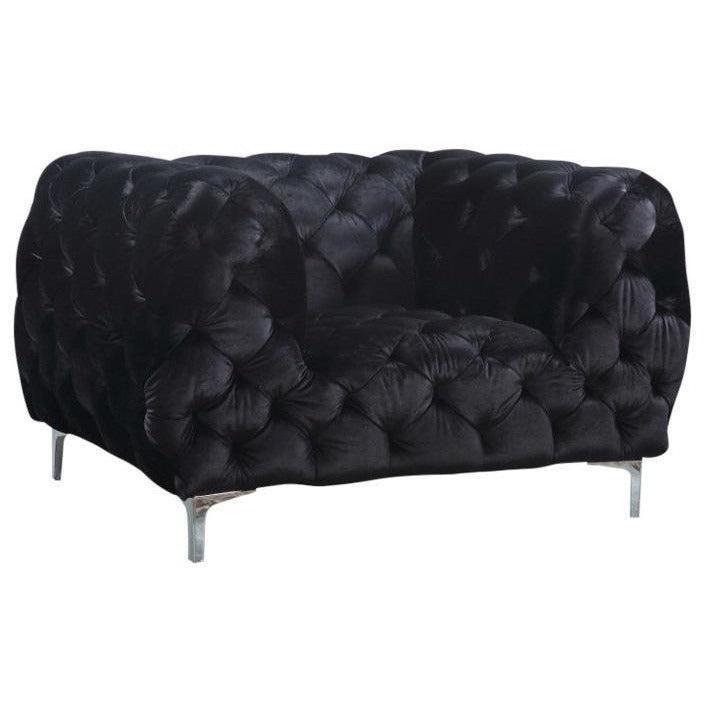 Meridian Furniture Mercer Black Velvet ChairMeridian Furniture - Chair - Minimal And Modern - 1