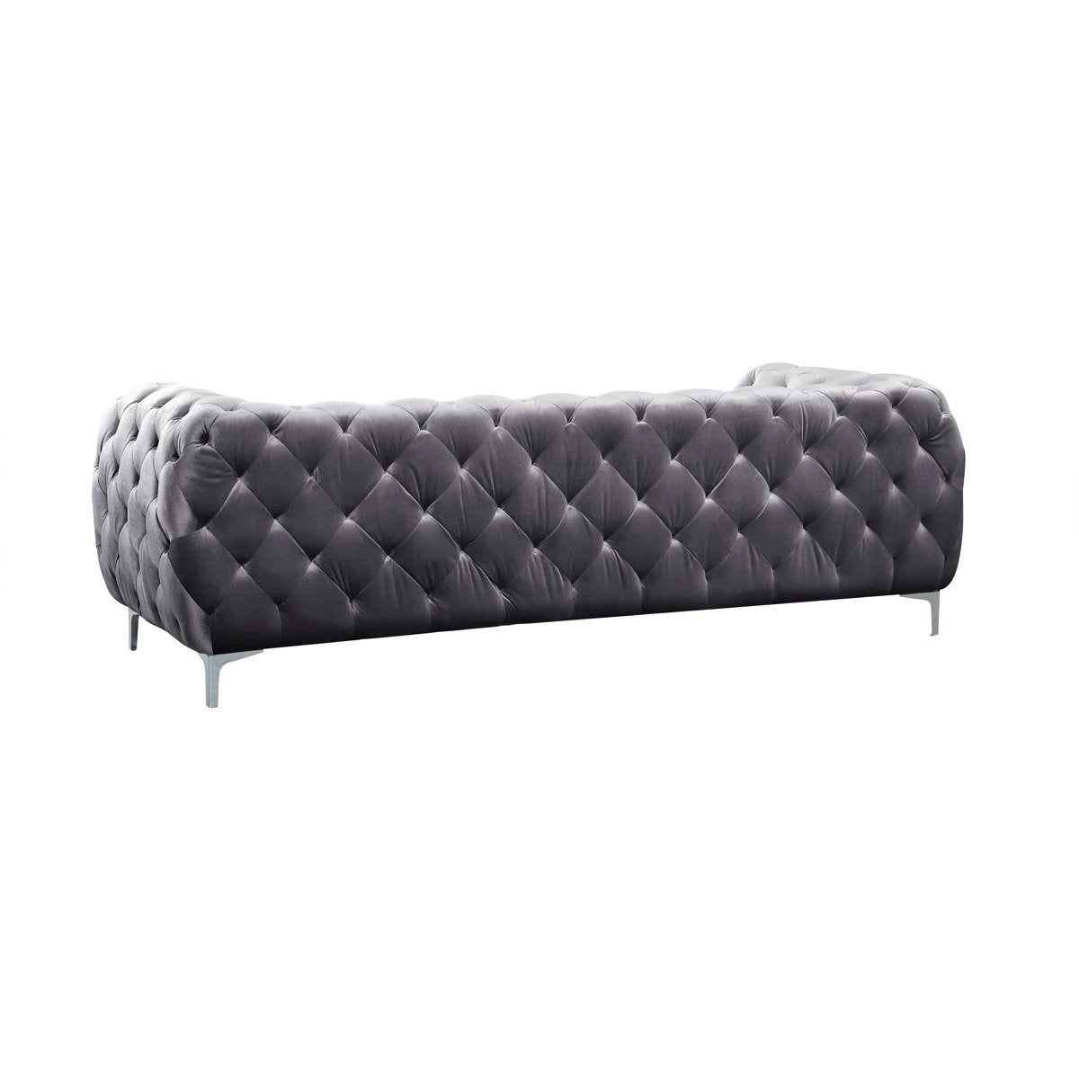 Meridian Furniture Mercer Grey Velvet Sofa-Minimal & Modern