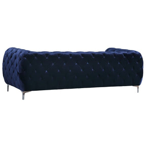 Meridian Furniture Mercer Navy Velvet Sofa-Minimal & Modern