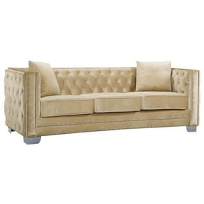 Meridian Furniture Reese Beige Velvet SofaMeridian Furniture - Sofa - Minimal And Modern - 1