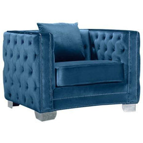 Meridian Furniture Reese Light Blue Velvet ChairMeridian Furniture - Chair - Minimal And Modern - 1