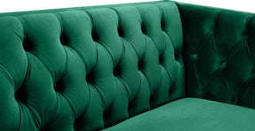 Meridian Furniture Michelle Green Velvet Sofa