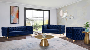 Meridian Furniture Michelle Navy Velvet Sofa