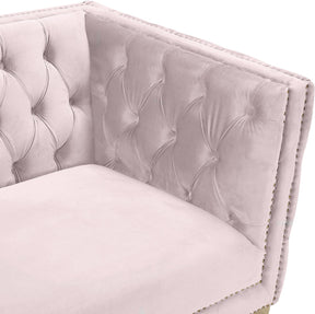 Meridian Furniture Michelle Pink Velvet Chair