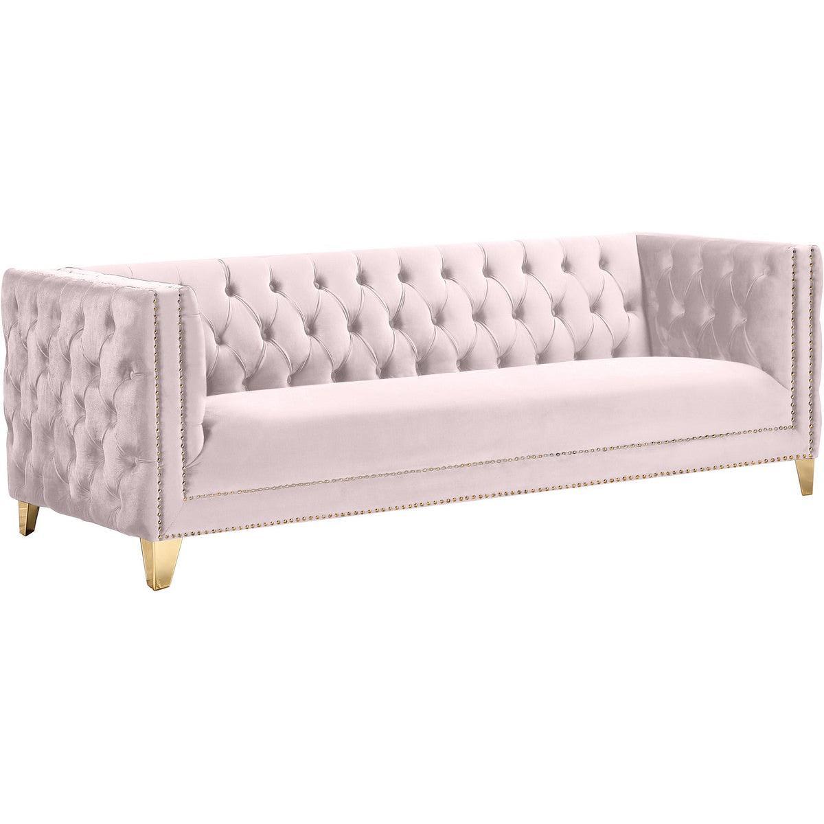 Meridian Furniture Michelle Pink Velvet SofaMeridian Furniture - Sofa - Minimal And Modern - 1