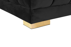 Meridian Furniture Gwen Black Velvet 3pc. Sectional (3 Boxes)