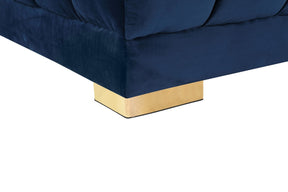 Meridian Furniture Gwen Navy Velvet 3pc. Sectional (3 Boxes)