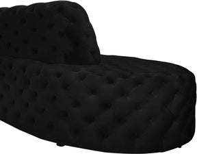 Meridian Furniture Royal Black Velvet 2pc. Sectional