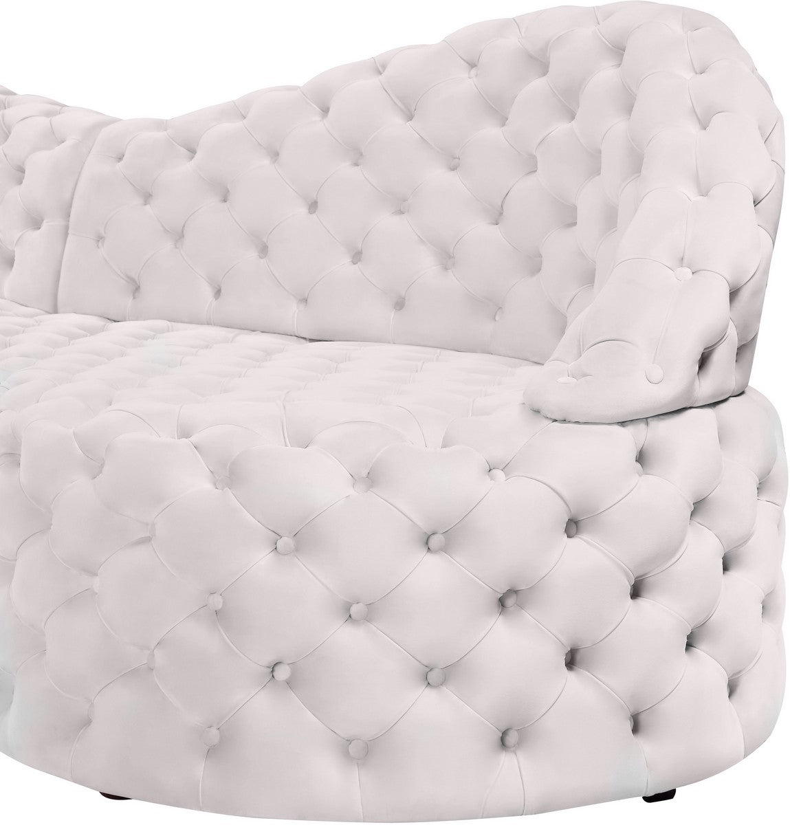 Meridian Furniture Royal Cream Velvet 2pc. Sectional